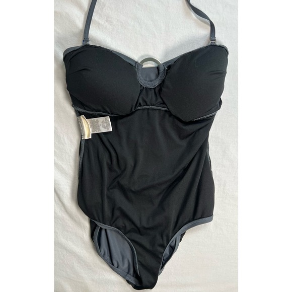 Michael Kors 1 piece Swimsuit Halter Gray Size 6 - Picture 10 of 12